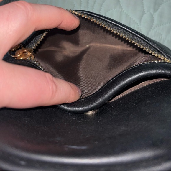 Faux Black Leather Backpack / Purse - Picture 6 of 15